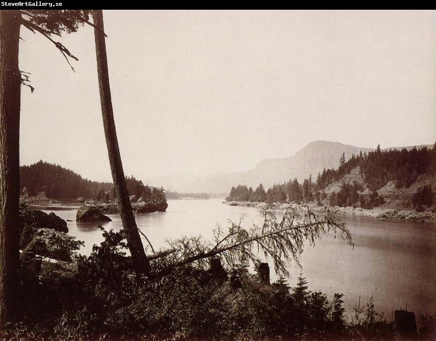 Carleton E.Watkins Vue du fleuve Columbia et de la chain des Cascades